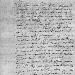 Letter to King Philip IV (First Page) 