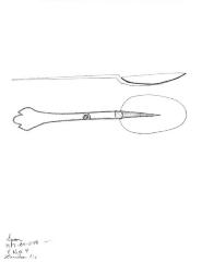 Artifact Drawing - Pewter Spoon