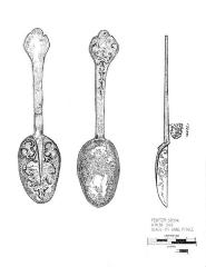 Artifact Drawing - Pewter Spoon