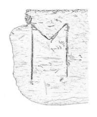 Artifact Drawing - 'M' Inscription